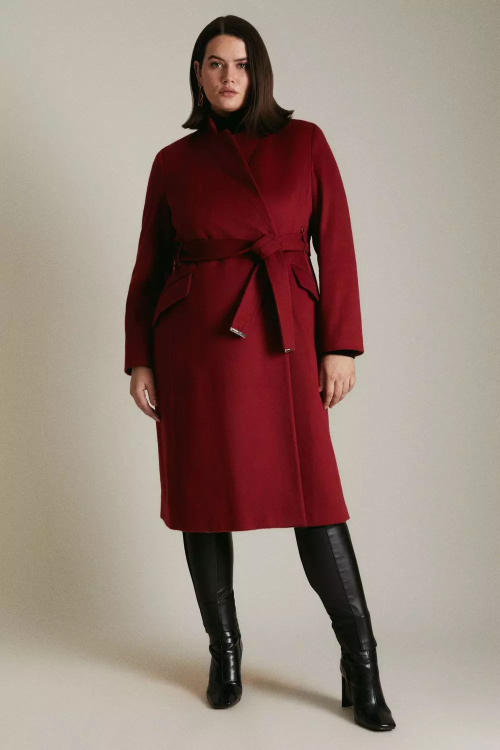 Plus Size Italian Virgin Wool Investment Coat Karen Millen